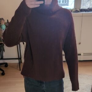 Cozy Brown Turtleneck Sweater